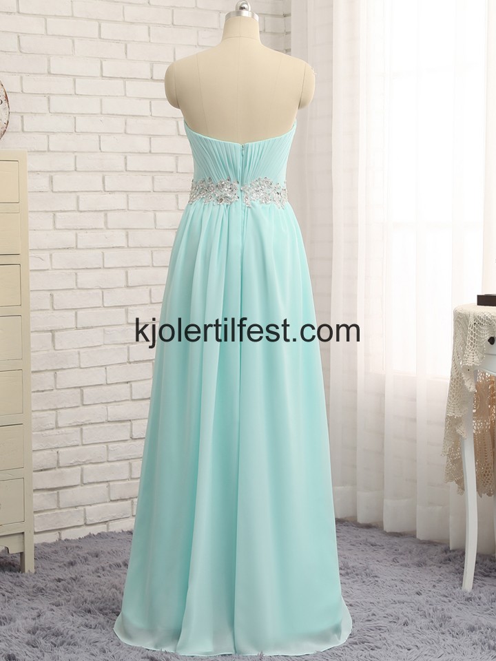 Mint Stroppels Perler Lange Chiffon Selskapskjoler