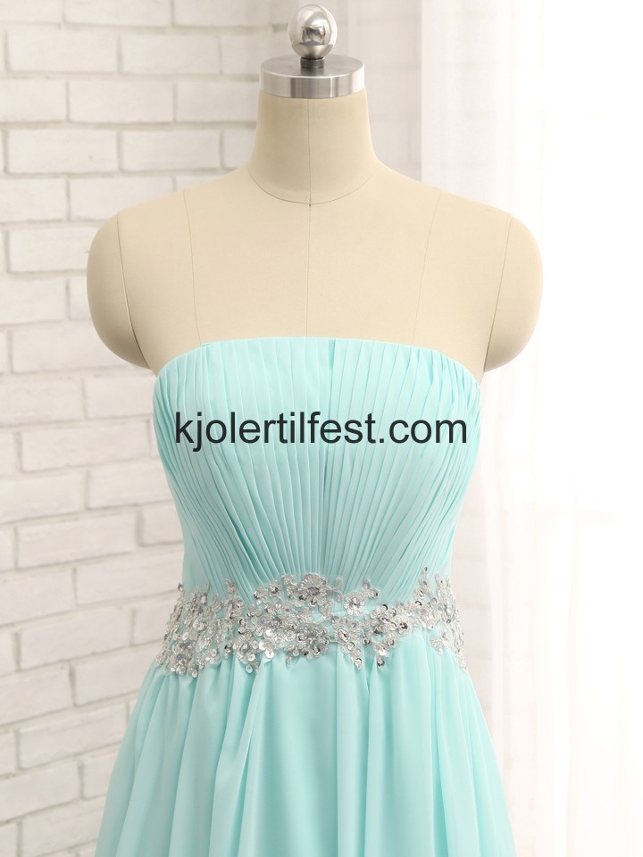 Mint Stroppels Perler Lange Chiffon Selskapskjoler