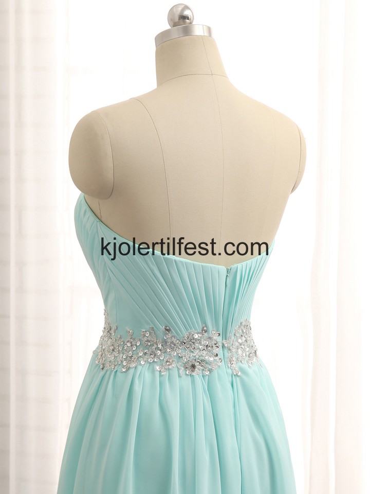 Mint Stroppels Perler Lange Chiffon Selskapskjoler