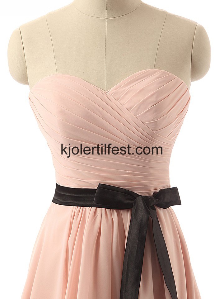 Perle Rosa Kort Chiffon Brudepikekjoler