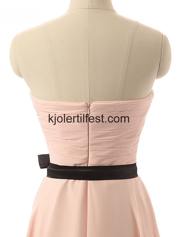 Perle Rosa Kort Chiffon Brudepikekjoler