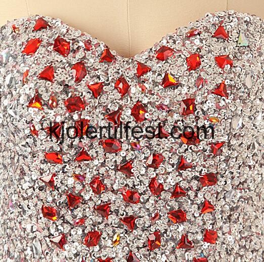 Rd Kjreste Lange Chiffon Ballkjoler