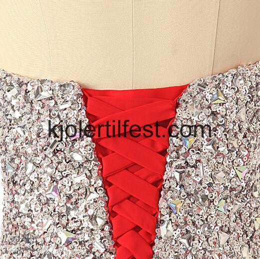 Rd Kjreste Lange Chiffon Ballkjoler