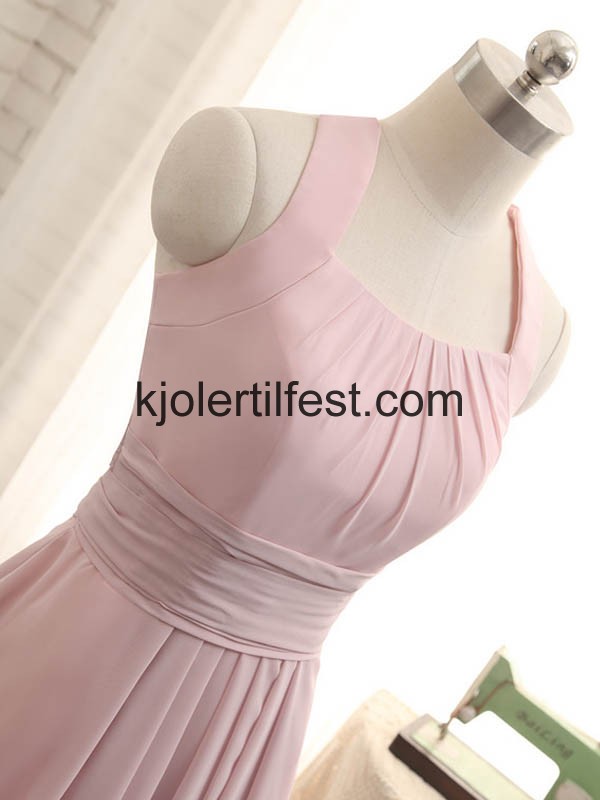 Rosa Stoppet Chiffon Brudepikekjoler