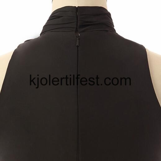 Svart Hy-hals Lange Chiffon Selskapskjoler