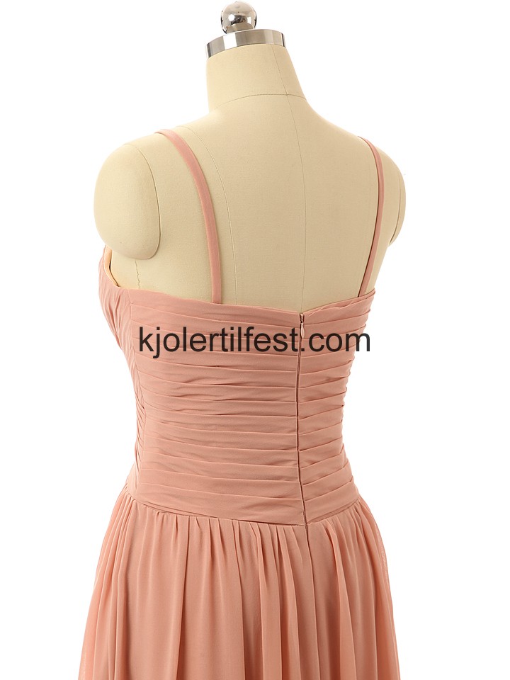 V-hals Gulvlengde Chiffon Ballkjoler