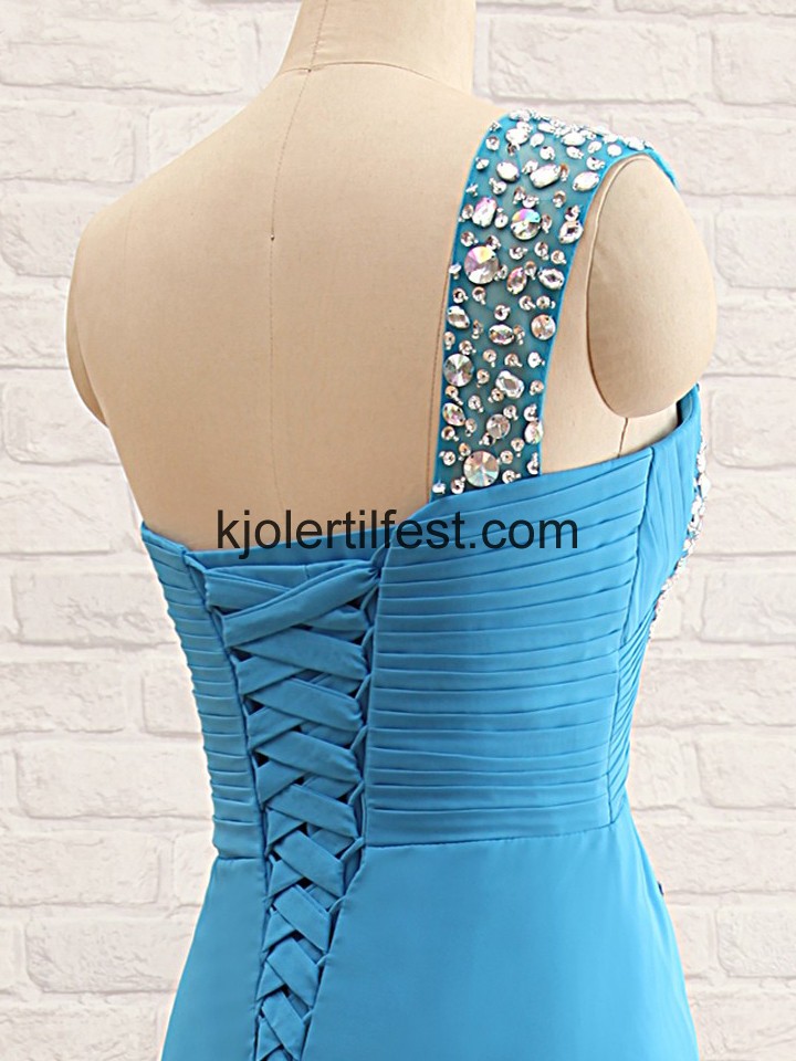 En-Skulder Kjreste A-Linje Bl Chiffon Selskapskjoler