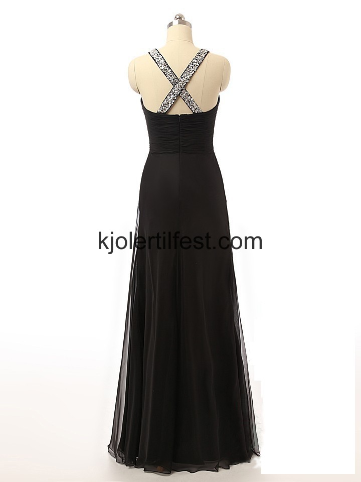 Grnn Krystalls Rhinestones Lange Ballkjoler