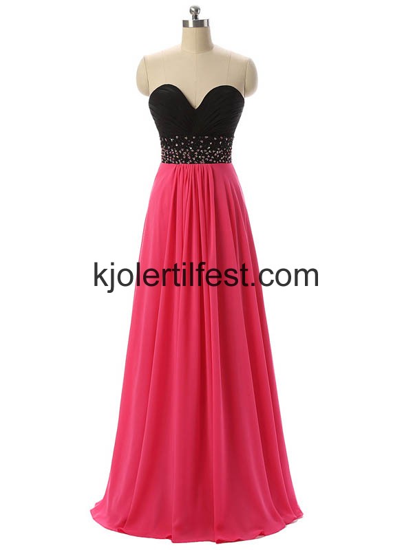 Fuksia Kjreste Lange Chiffon Ballkjoler