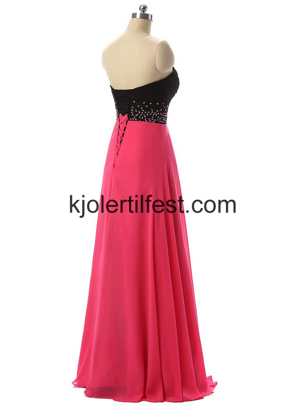 Fuksia Kjreste Lange Chiffon Ballkjoler