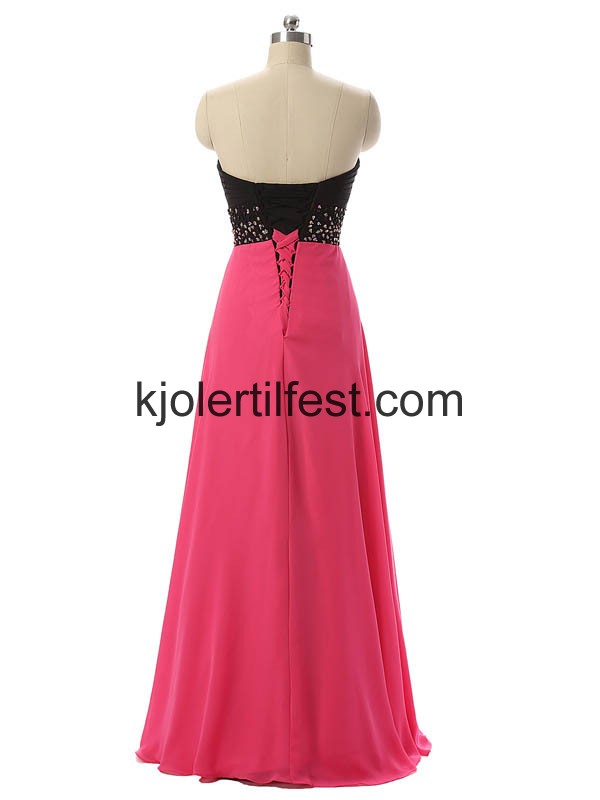 Fuksia Kjreste Lange Chiffon Ballkjoler