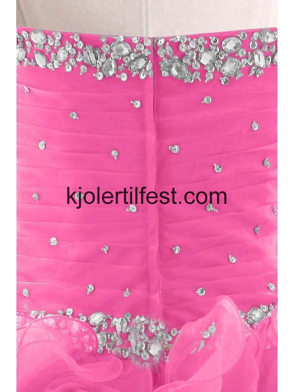 Fuksia Kjreste Stroppels Organza Quinceanera Kjoler