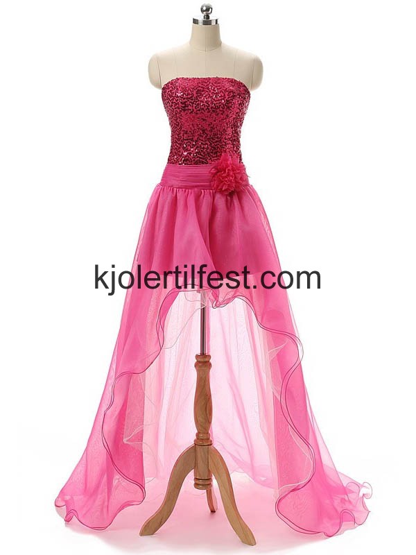 Fuksia Stroppels High-low Flower Selskapskjoler