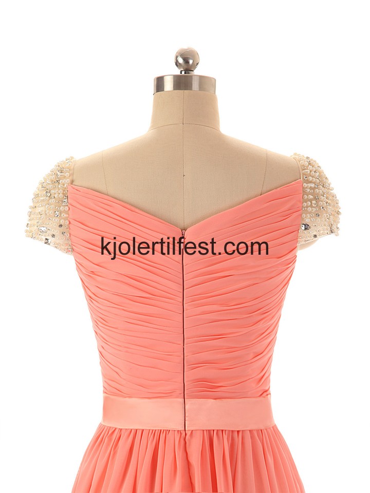 Vannmelon Kjreste Lange Chiffon Selskapskjoler