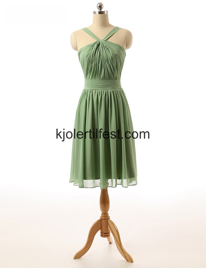 Grnn Stropper Kort Chiffon Brudepikekjoler
