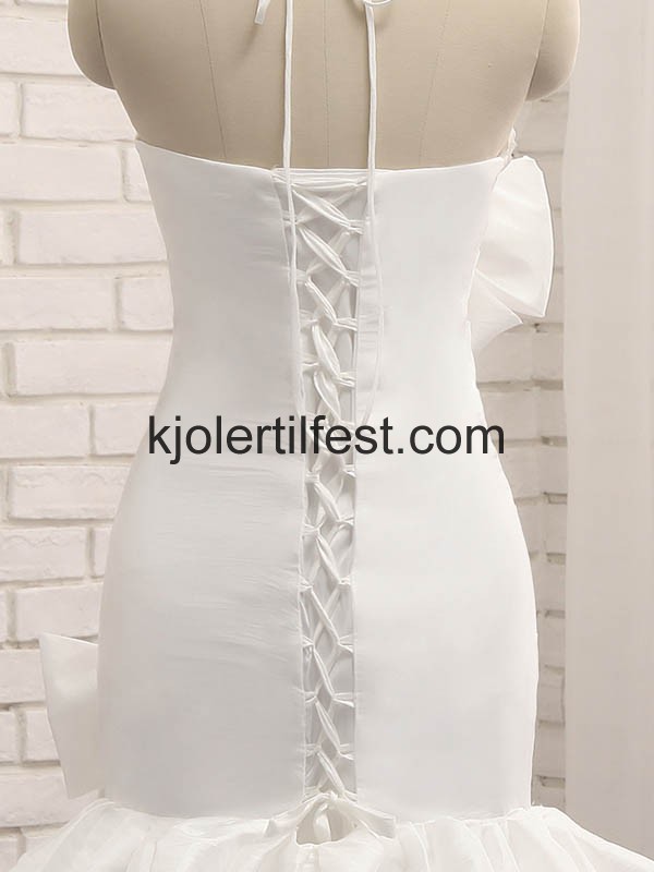 Hvit Stoppet Flower Taffeta Brudekjoler