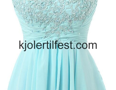Isbl Kjreste Kort/Mini Chiffon Cocktailkjoler