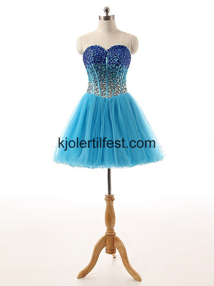 Isbl Kjreste Rhinestones Tyll Selskapskjoler