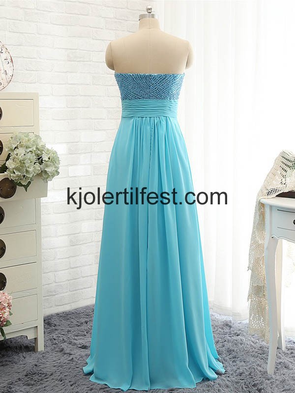 Kjreste A-Linje Bl Lange Chiffon Ballkjoler