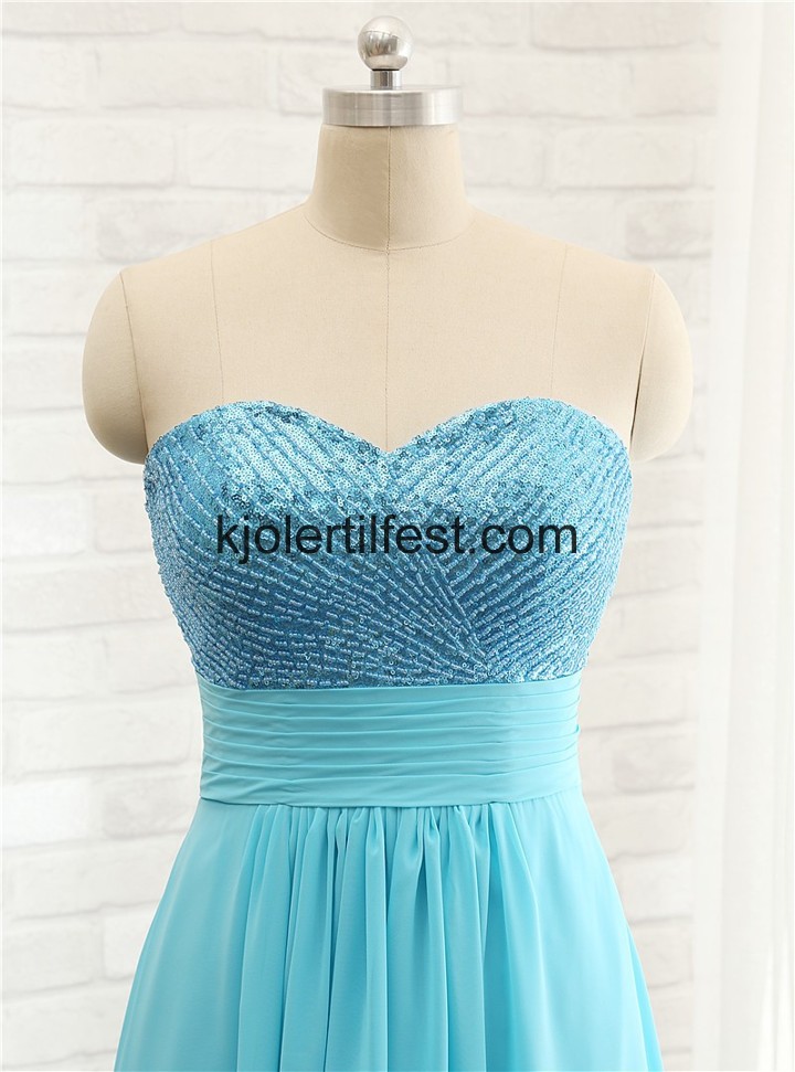 Kjreste A-Linje Bl Lange Chiffon Ballkjoler