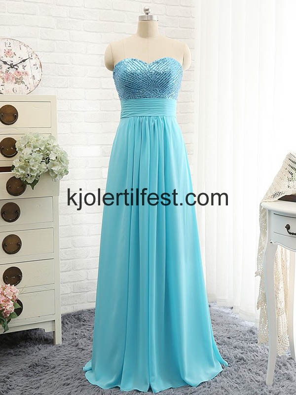Kjreste A-Linje Bl Lange Chiffon Selskapskjoler