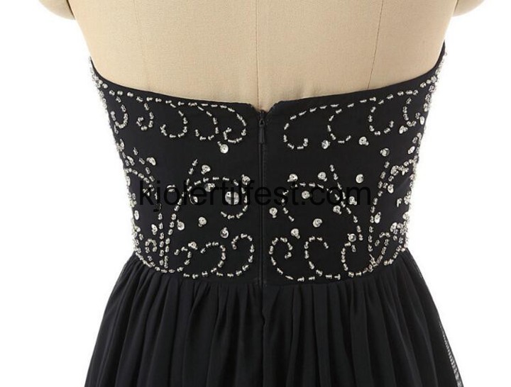 Kjreste A-Linje Gulvlengde Mrknavy Chiffon Selskapskjoler
