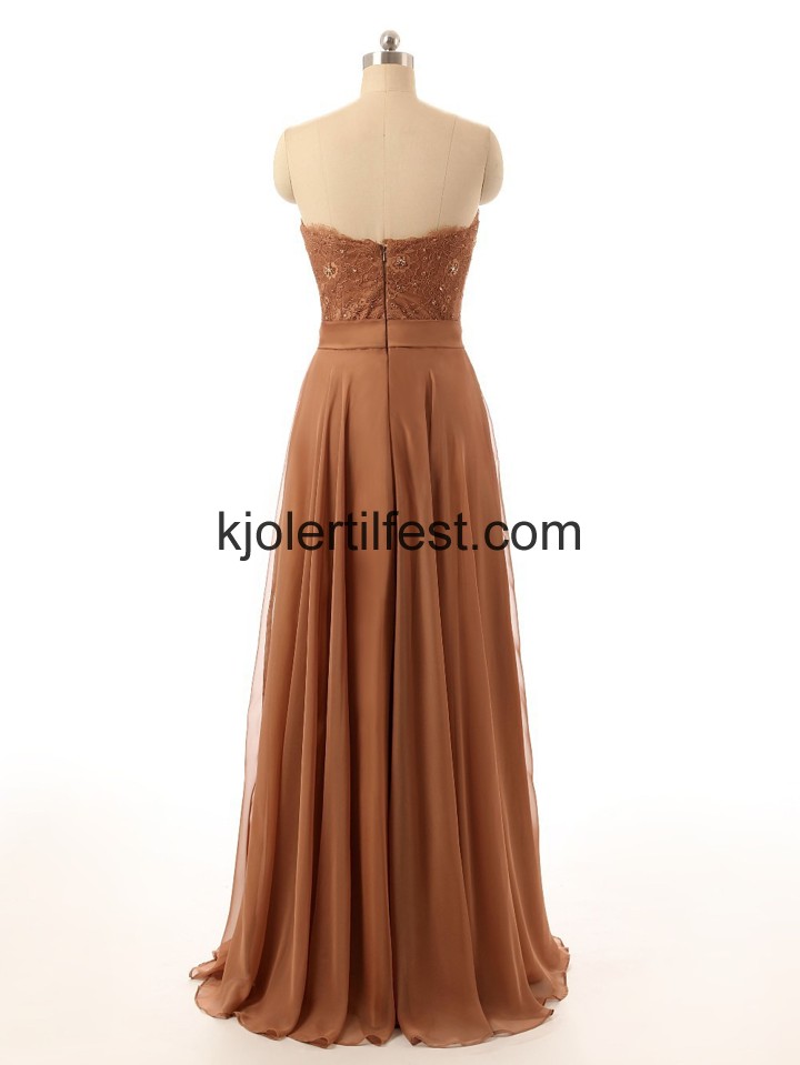 Kjreste A-Linje Lange Chiffon Ballkjoler