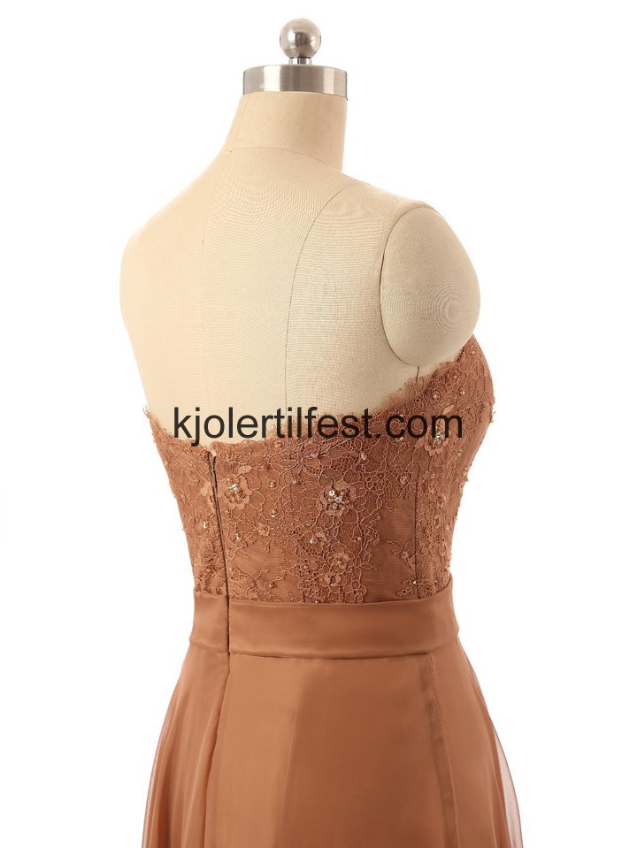 Kjreste A-Linje Lange Chiffon Ballkjoler