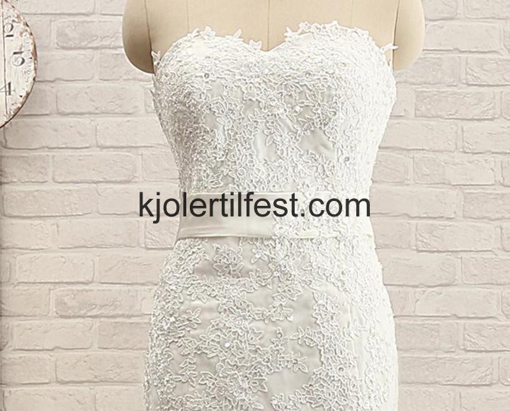 Kjreste Havfrue/Trompet Hvit Chiffon Brudekjoler