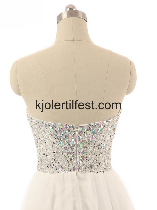 Kjreste Hvit Chiffon Cocktailkjoler