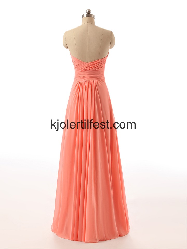 Kjreste Lange Vannmelon Chiffon Ballkjoler