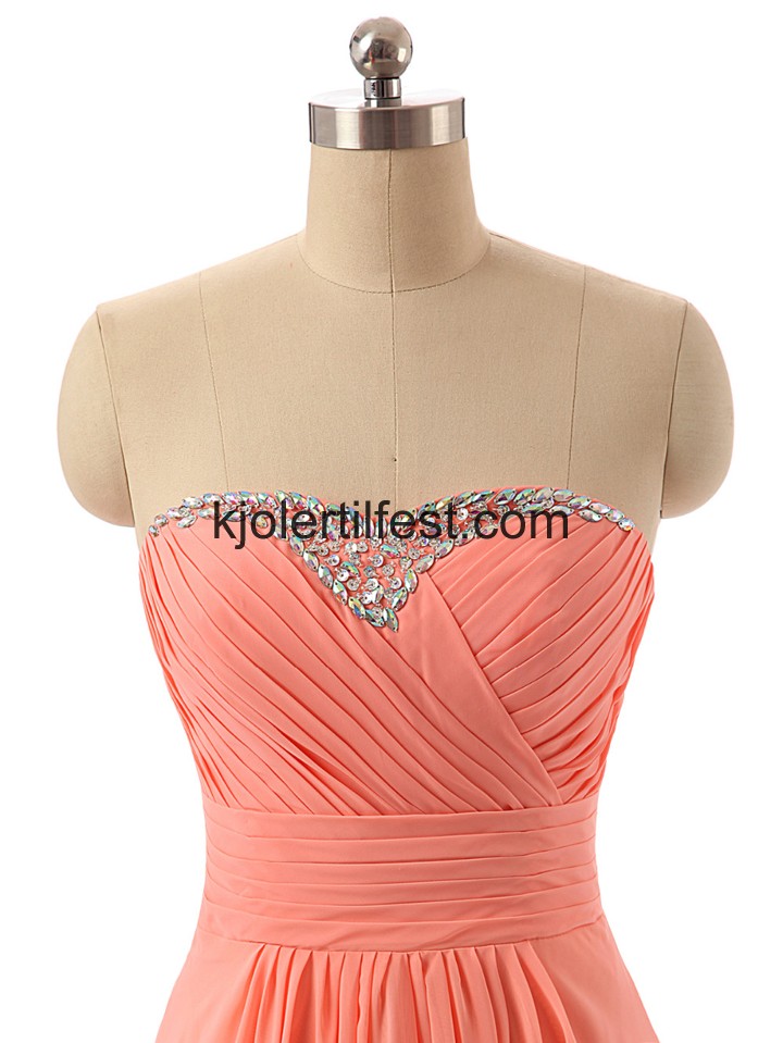 Kjreste Lange Vannmelon Chiffon Selskapskjoler