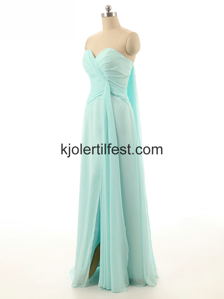 Kjreste Mint A-Linje Chiffon Ballkjoler
