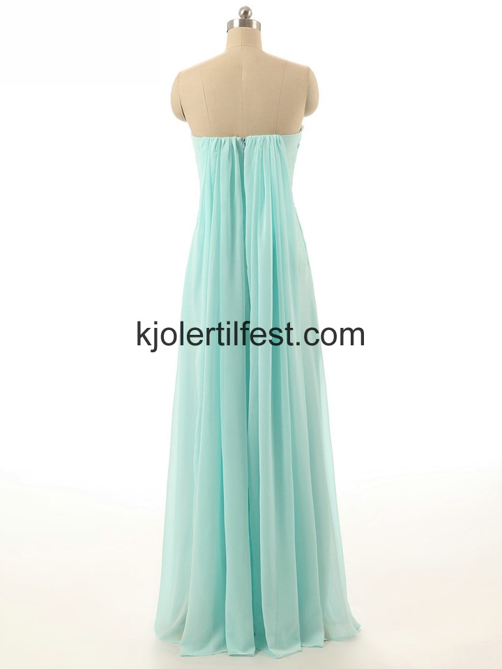 Kjreste Mint A-Linje Chiffon Brudepikekjoler