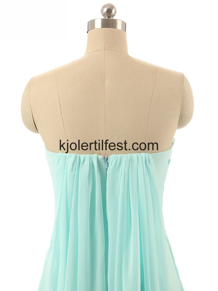 Kjreste Mint A-Linje Chiffon Brudepikekjoler