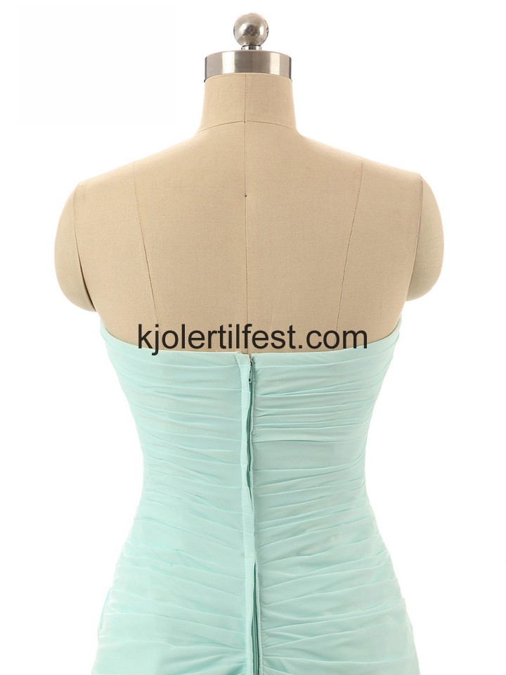 Kjreste Mint A-Linje Lange Chiffon Selskapskjoler