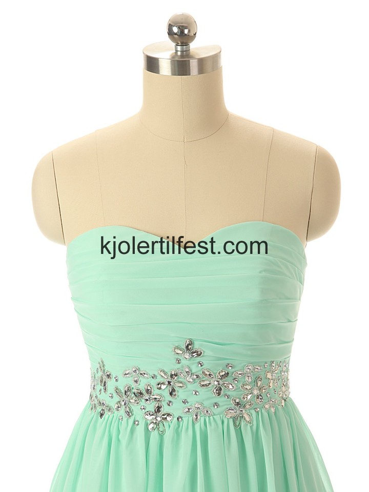 Kjreste Mint Mini Kort Chiffon Cocktailkjoler