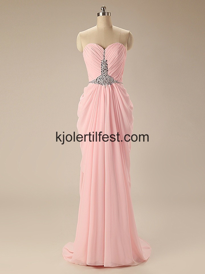 Kjreste Strand Rosa Chiffon Ballkjoler