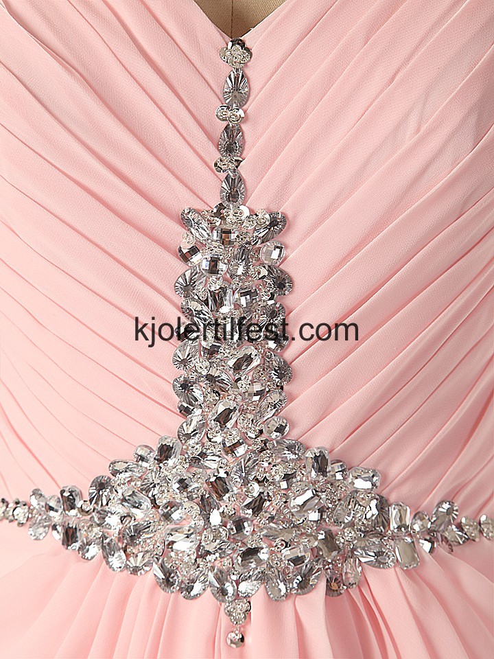 Kjreste Strand Rosa Chiffon Ballkjoler