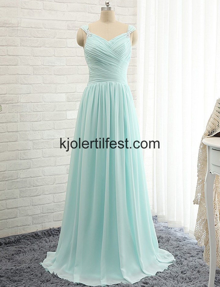 Kjreste Stropper Lange Chiffon Mint Brudepikekjoler