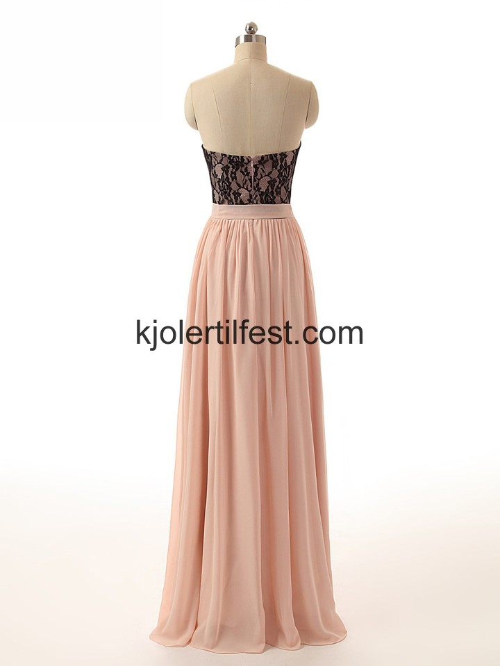 Kjreste Svart Blonder Chiffon Ballkjoler
