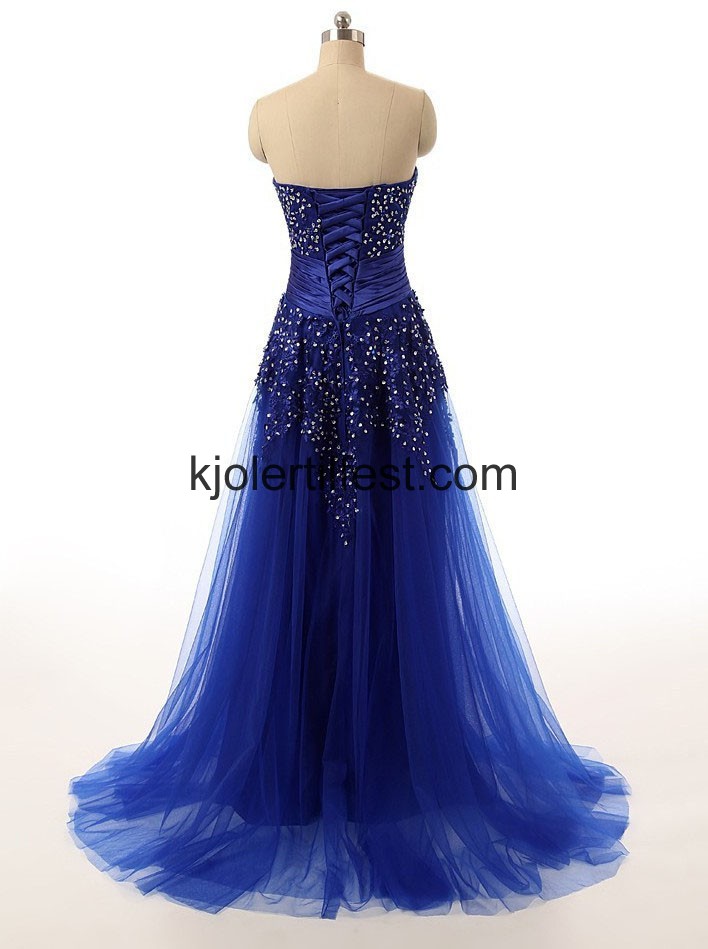 Kongebl A-Linje Stroppels Chiffon Ballkjoler