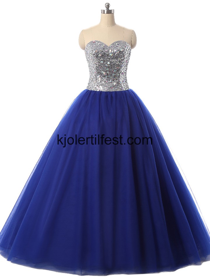 Kongebl Kjreste Tyll Quinceanera Kjoler