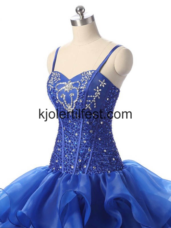 Kongebl Stropper Perler Skoleball Organza Quinceanera Kjoler