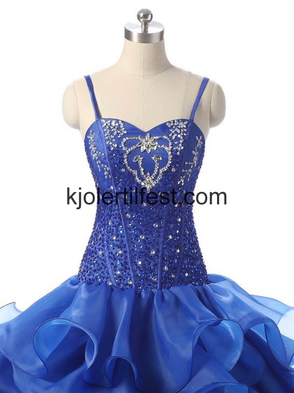 Kongebl Stropper Perler Skoleball Organza Quinceanera Kjoler