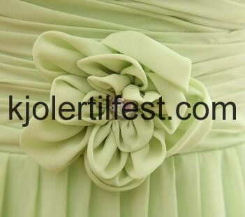 Kort Lys Grnn Chiffon Brudepikekjoler