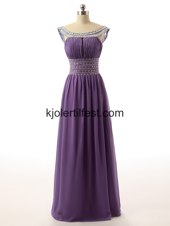 Lilla Scoop Perler Lange Chiffon Ballkjoler