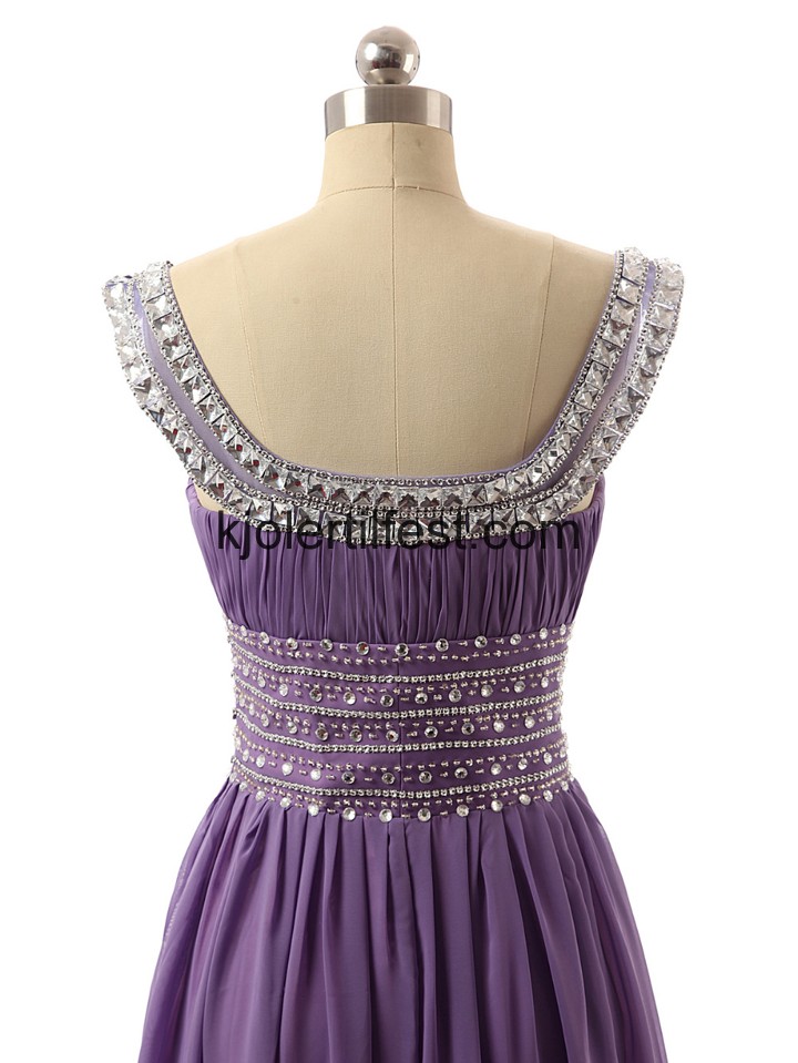Lilla Scoop Perler Lange Chiffon Ballkjoler