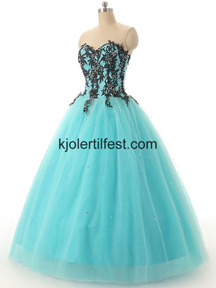 Lange Skoleball Bl Quinceanera Kjoler