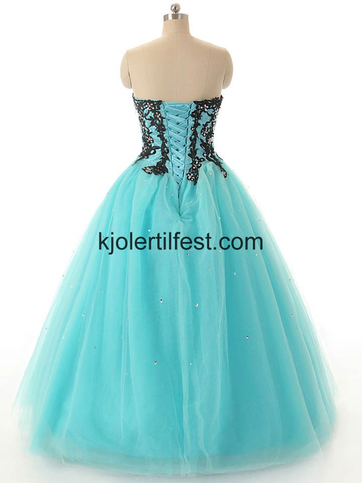 Lange Skoleball Bl Quinceanera Kjoler